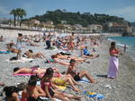 Only stones on Nice beach but loadsa sun too...