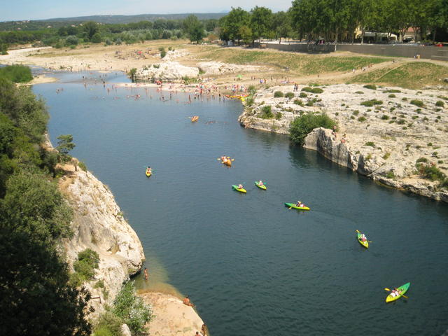 Below the Pont du Gard