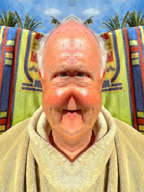 A burned by the sun King