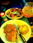 A chicken and beetroot supper
