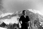 A young mother (mine) and an old mountain