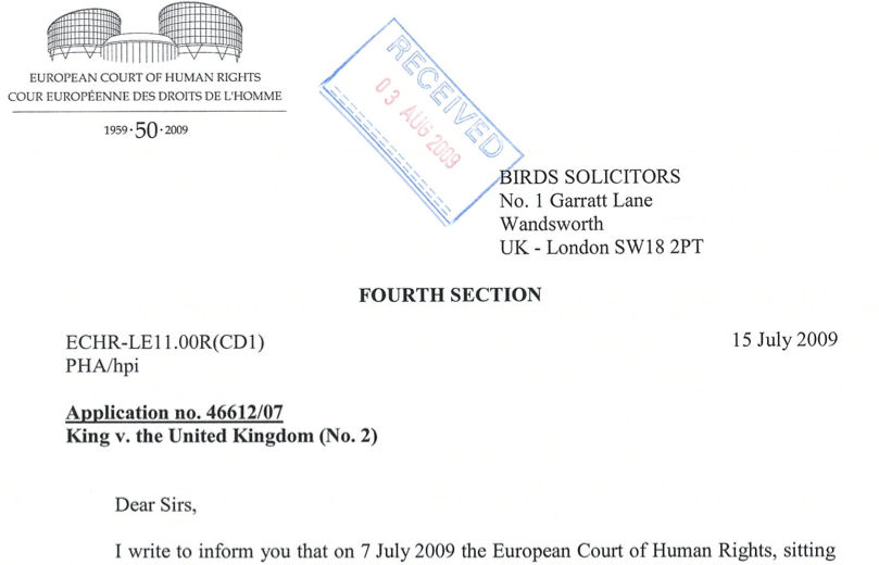 European Court of Human Rights consider my appeal
