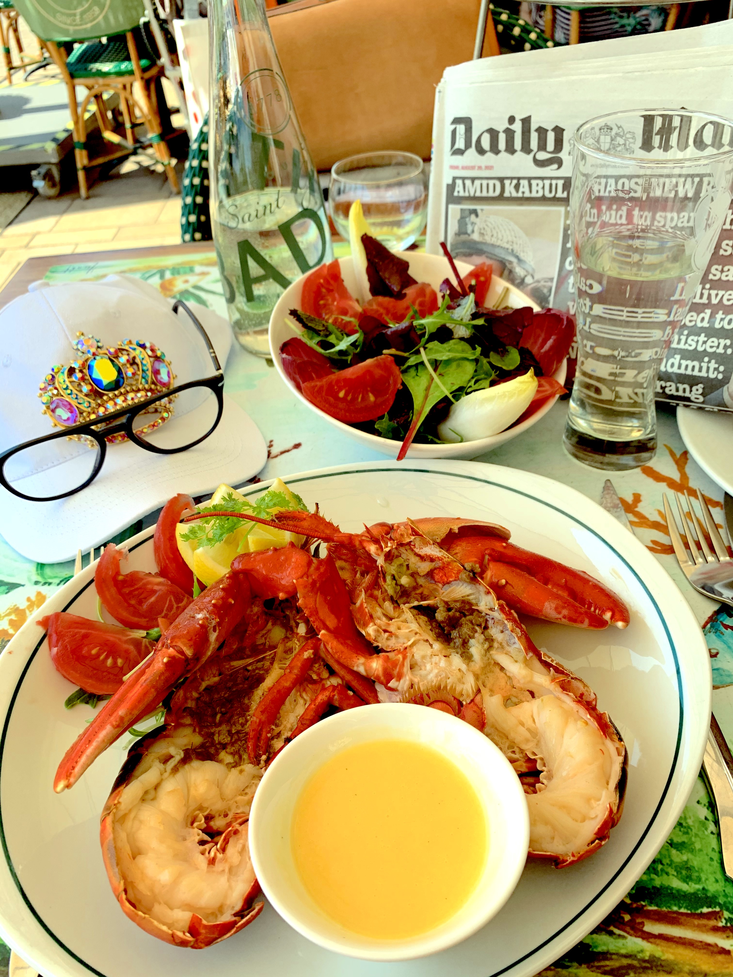 A lobster lunch