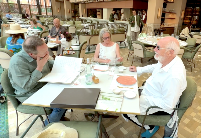 Debs, Ray and JK order lunch...