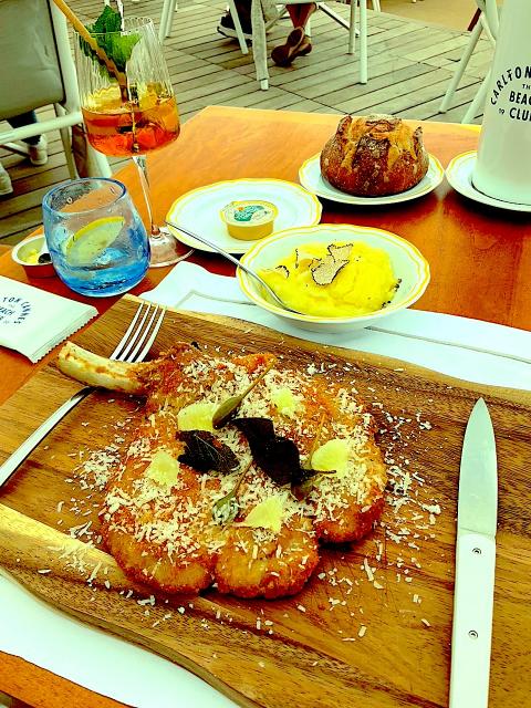 Veal chop milanese