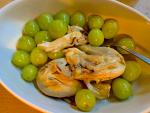 Chicken legs and grapes