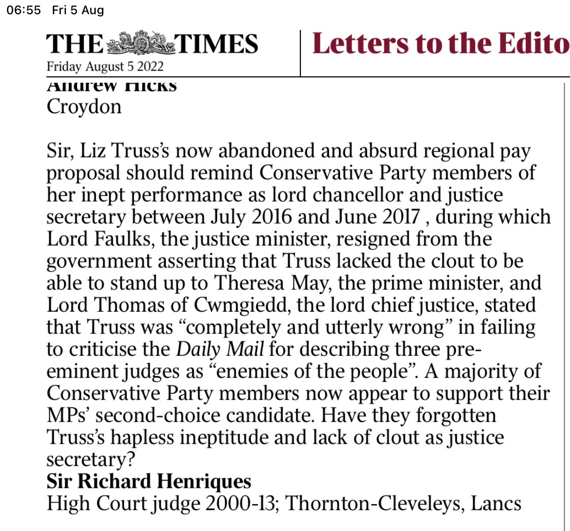 Henriques in today's TIMES