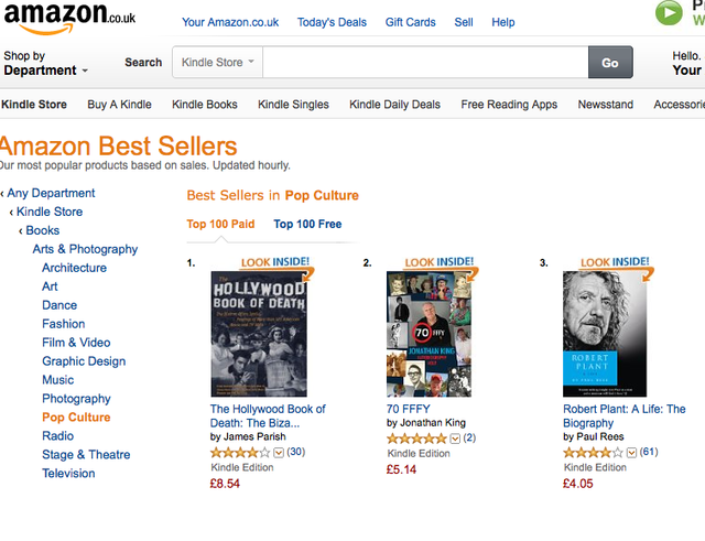 New Volume of Autobiography - after 6 hours, #2 on Amazon/Kindle