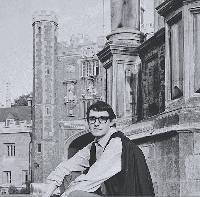 Me at Trinity, Cambridge as my first hit charted - 1965