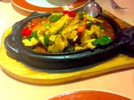 A sizzling plate