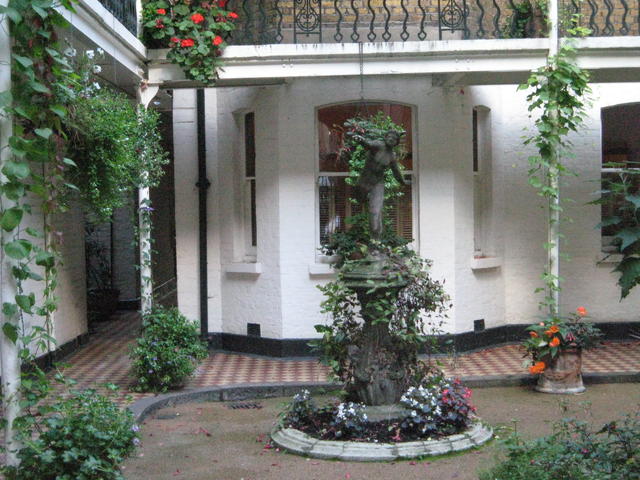 The courtyard in St Andrews Mansions